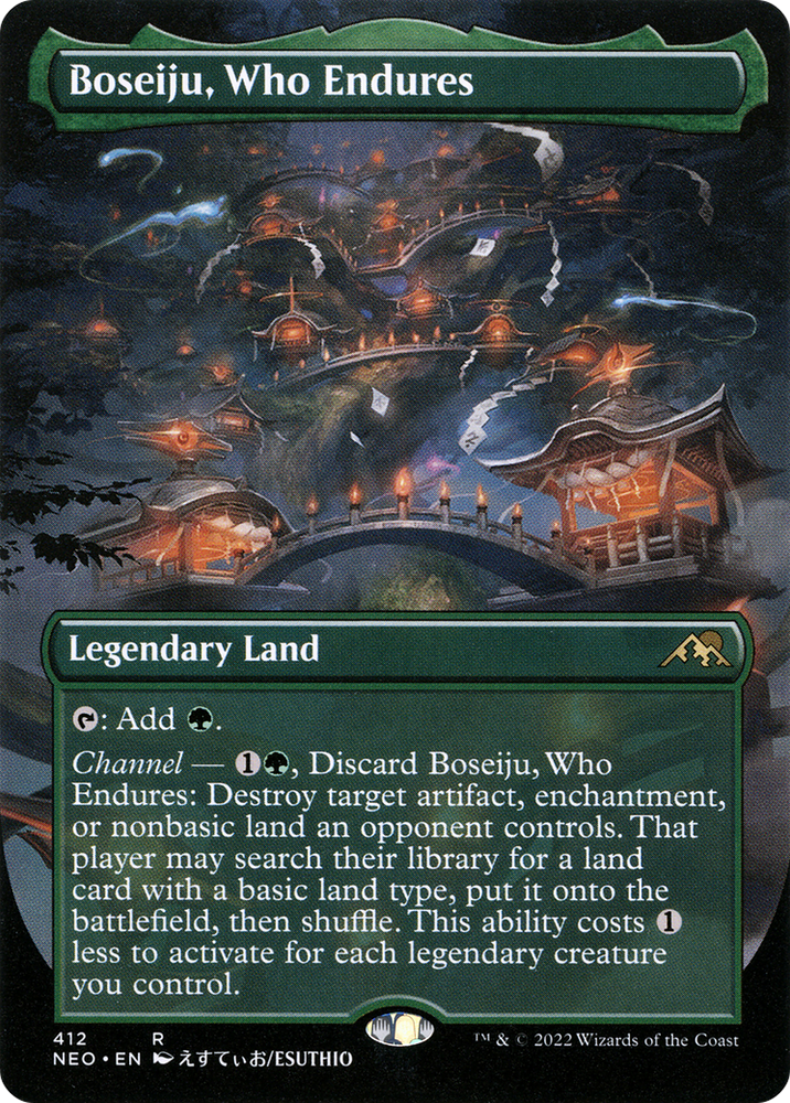 Boseiju, Who Endures (Borderless Alternate Art) [Kamigawa: Neon Dynasty]