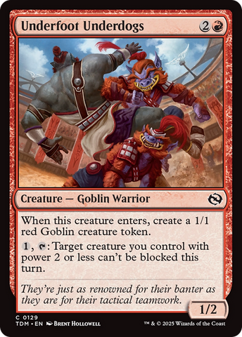 Underfoot Underdogs (TDM-129) - Tarkir: Dragonstorm Foil