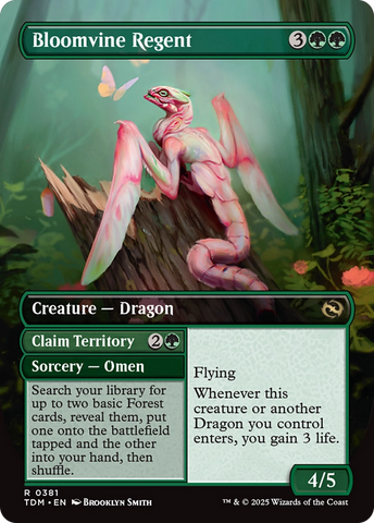 Bloomvine Regent // Claim Territory // Bloomvine Regent (TDM-381) - Tarkir: Dragonstorm (Borderless)