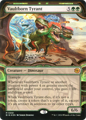 Vaultborn Tyrant (Showcase) (Raised Foil) [Outlaws of Thunder Junction: The Big Score]
