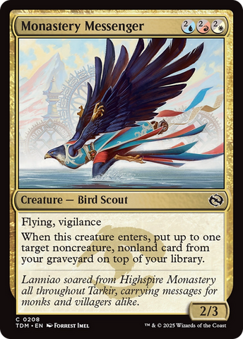 Monastery Messenger (TDM-208) - Tarkir: Dragonstorm Foil