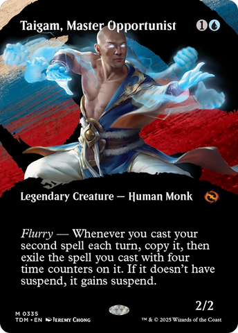 Taigam, Master Opportunist (TDM-335) - Tarkir: Dragonstorm: (Showcase) (Borderless)