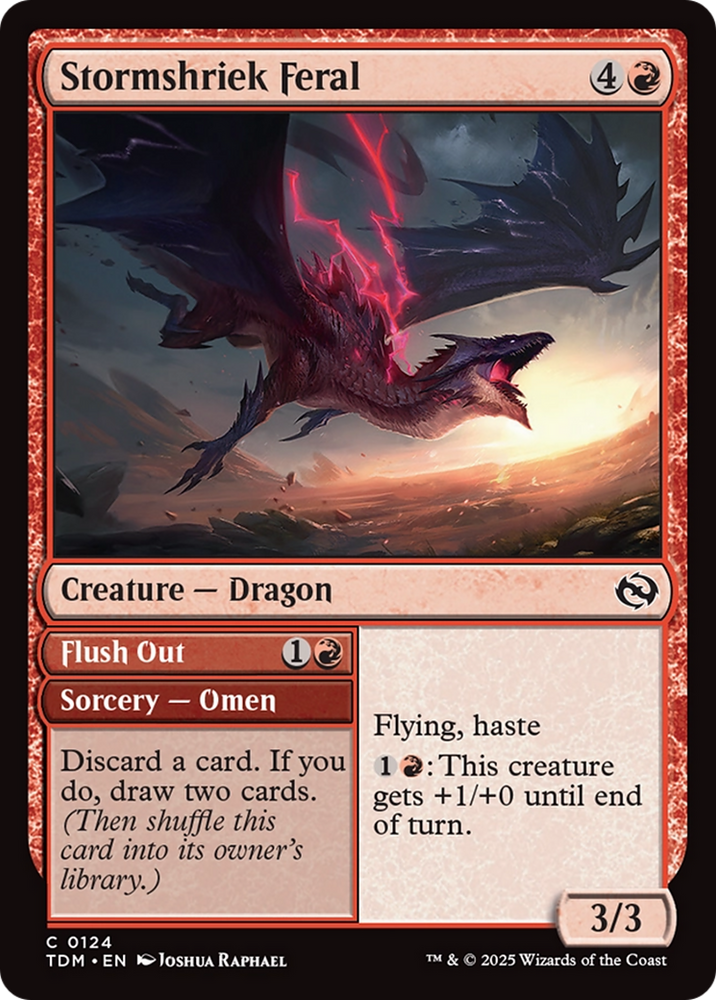 Stormshriek Feral // Flush Out (TDM-124) - Tarkir: Dragonstorm