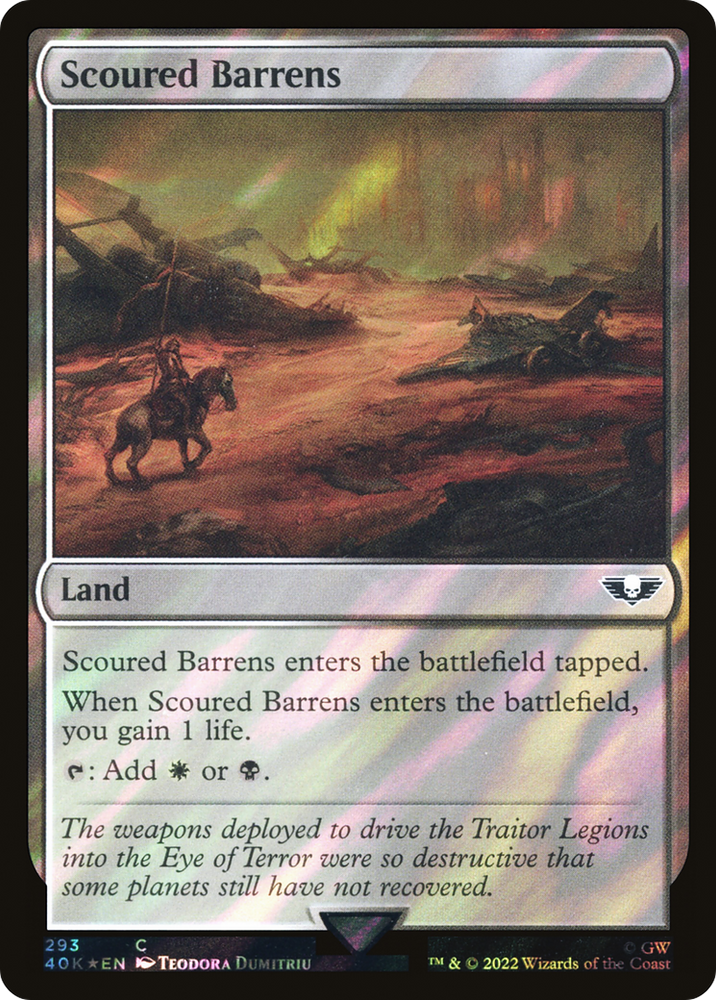Scoured Barrens (Surge Foil) [Warhammer 40,000]