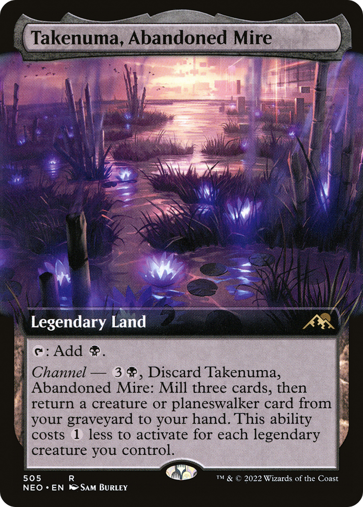 Takenuma, Abandoned Mire (Extended Art) [Kamigawa: Neon Dynasty]