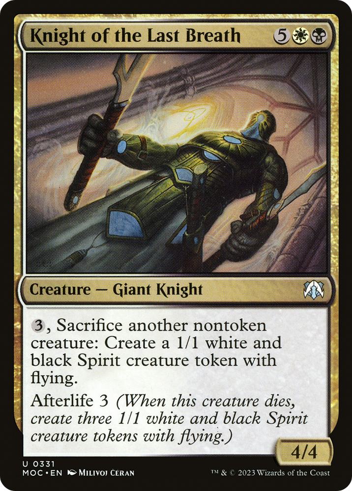 Knight of the Last Breath [March of the Machine Commander]
