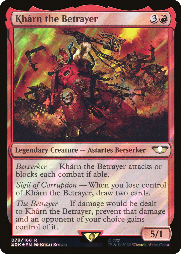 Kharn the Betrayer (Surge Foil) [Warhammer 40,000]