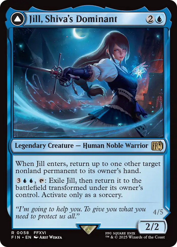 Jill, Shiva's Dominant // Shiva, Warden of Ice (FIN-058) - FINAL FANTASY: (enchantment)