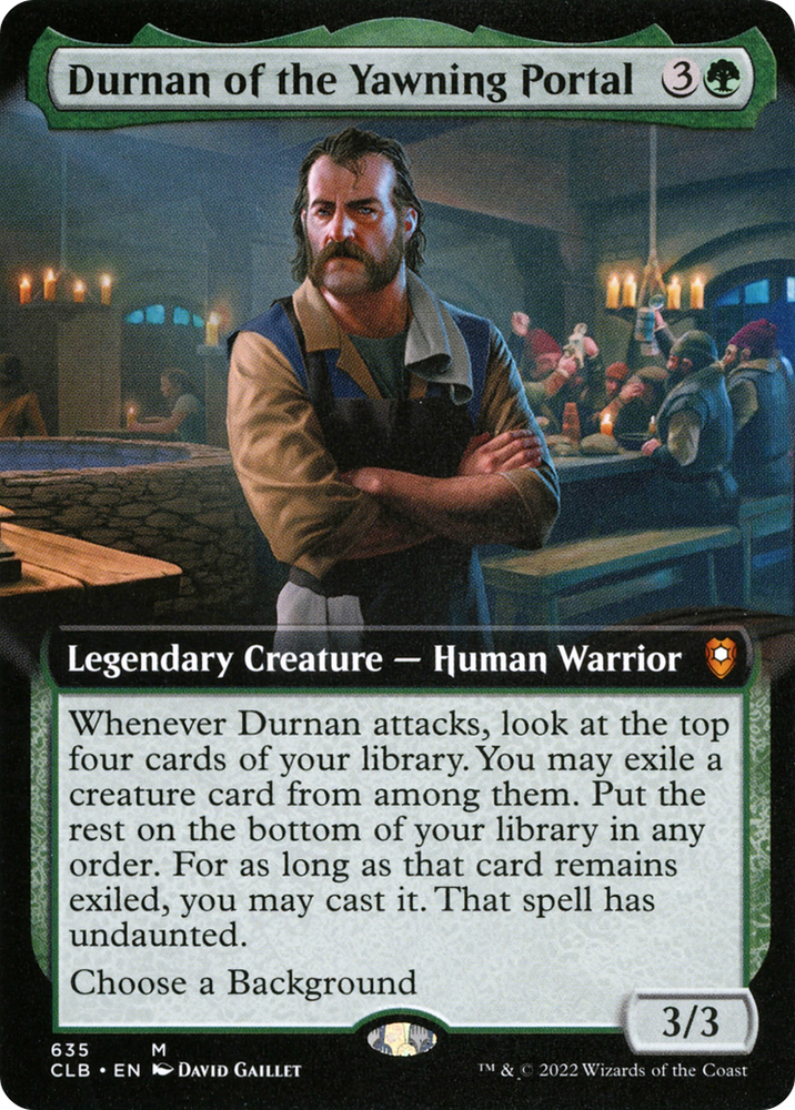 Durnan of the Yawning Portal (Extended Art) [Commander Legends: Battle for Baldur's Gate]