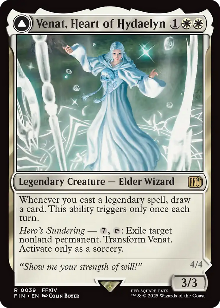 Venat, Heart of Hydaelyn // Hydaelyn, the Mothercrystal (FIN-039) - FINAL FANTASY Foil