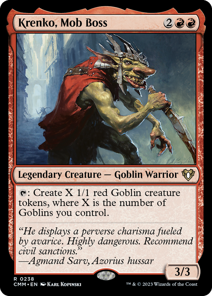 Krenko, Mob Boss [Commander Masters]