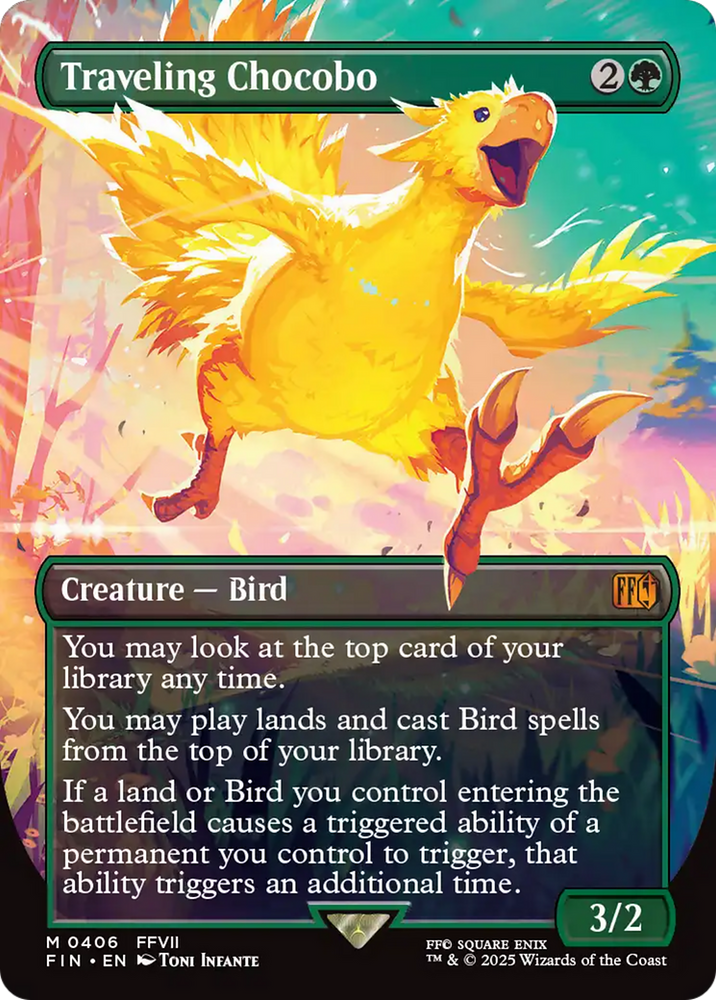 Traveling Chocobo (FIN-406) - FINAL FANTASY (Borderless) Foil