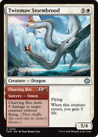 Twinmaw Stormbrood // Charring Bite (TDM-232) - Tarkir: Dragonstorm Foil