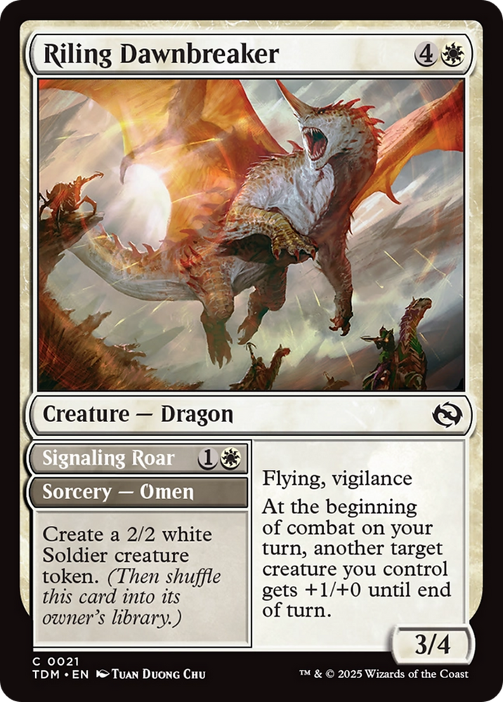 Riling Dawnbreaker // Signaling Roar (TDM-021) - Tarkir: Dragonstorm