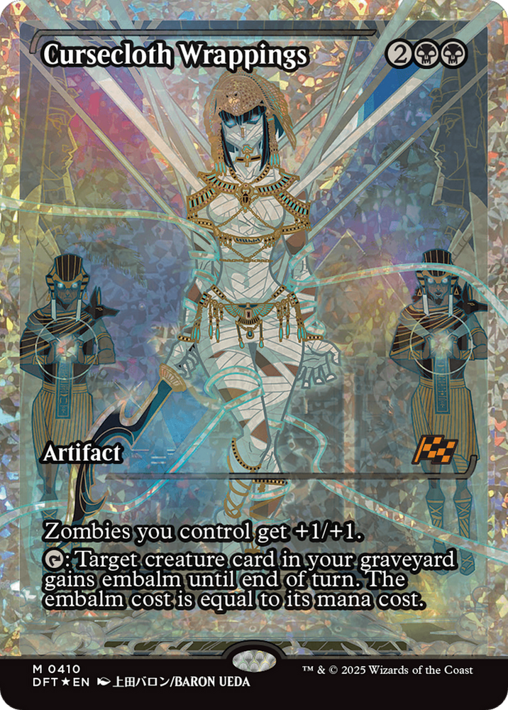 Cursecloth Wrappings (Showcase) (Fracture Foil) [Aetherdrift]
