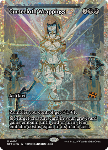 Cursecloth Wrappings (Showcase) (Fracture Foil) [Aetherdrift]