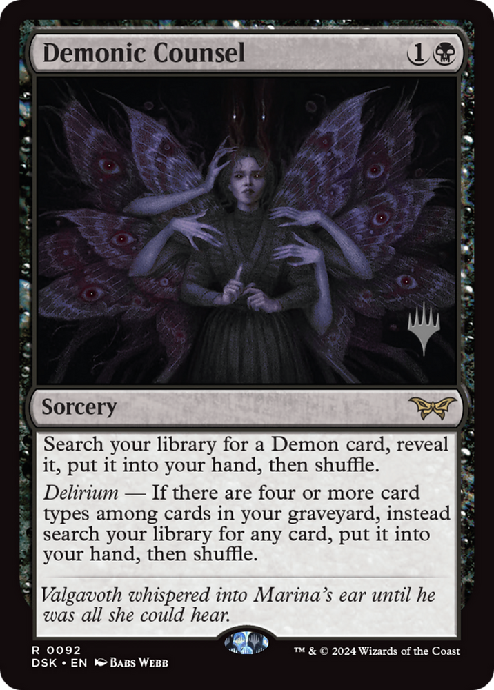 Demonic Counsel [Duskmourn: House of Horror Promos]
