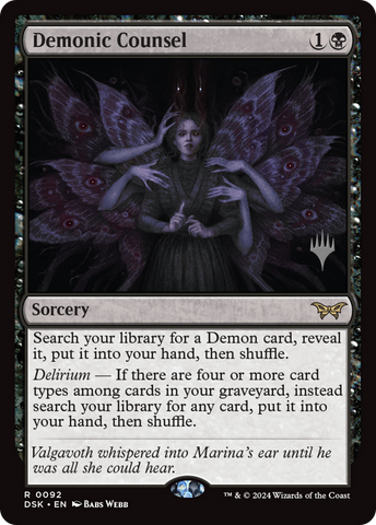 Demonic Counsel [Duskmourn: House of Horror Promos]