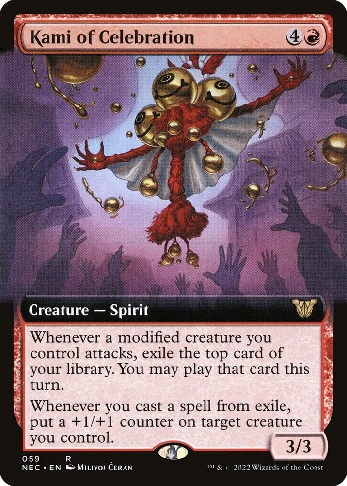 Kami of Celebration (Extended Art) [Kamigawa: Neon Dynasty Commander]