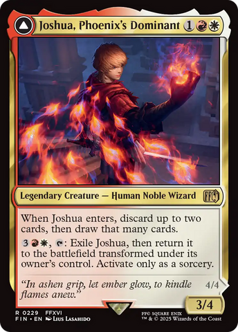 Joshua, Phoenix's Dominant // Phoenix, Warden of Fire (FIN-229) - FINAL FANTASY: (enchantment)