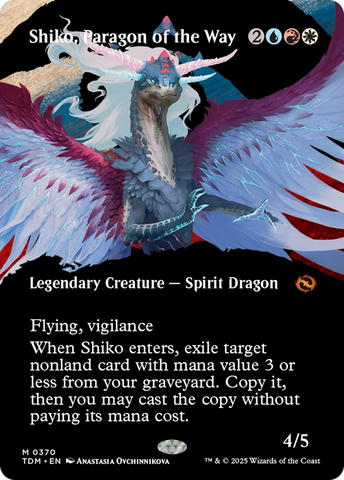 Shiko, Paragon of the Way (TDM-370) - Tarkir: Dragonstorm: (Showcase) (Borderless)