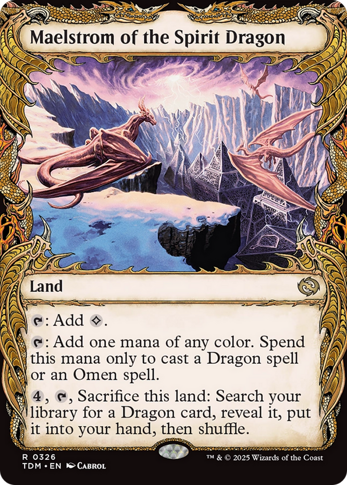 Maelstrom of the Spirit Dragon (TDM-326) - Tarkir: Dragonstorm: (Showcase) Foil