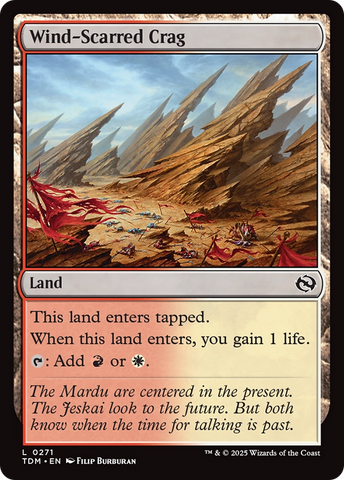 Wind-Scarred Crag (TDM-271) - Tarkir: Dragonstorm Foil