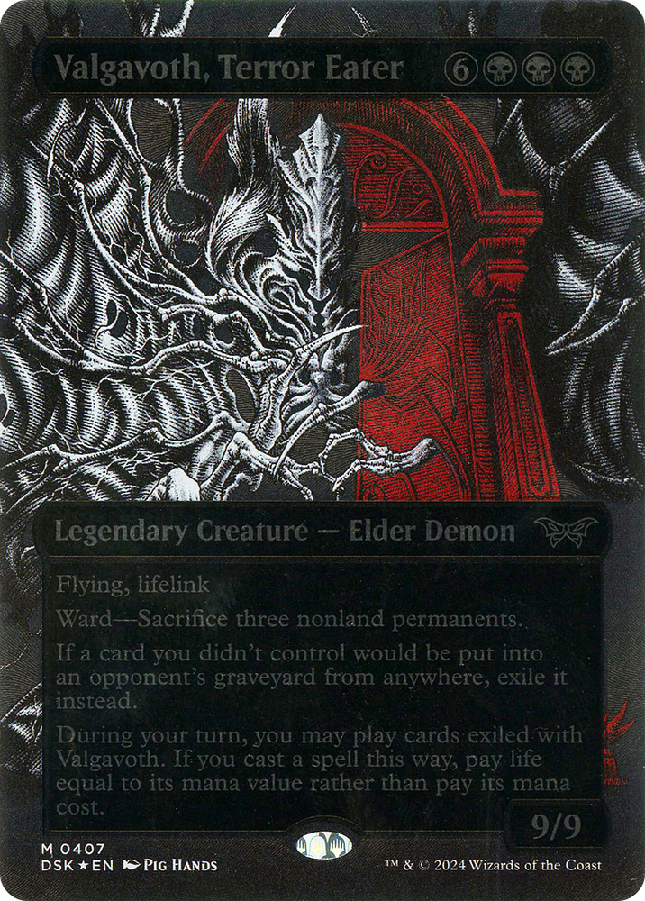 Valgavoth, Terror Eater (Showcase) (Textured) [Duskmourn: House of Horror]