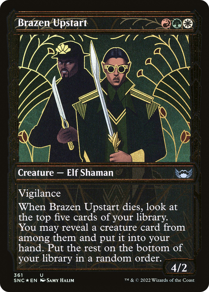 Brazen Upstart (Showcase Golden Age Gilded Foil) [Streets of New Capenna]
