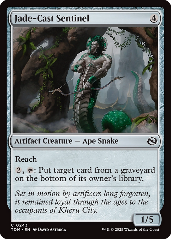 Jade-Cast Sentinel (TDM-243) - Tarkir: Dragonstorm Foil