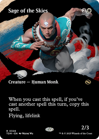 Sage of the Skies (TDM-328) - Tarkir: Dragonstorm: (Showcase) (Borderless) Foil