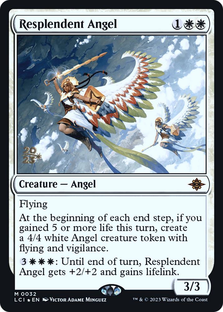 Resplendent Angel (LCI) [The Lost Caverns of Ixalan Prerelease Cards]