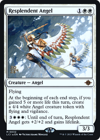 Resplendent Angel (LCI) [The Lost Caverns of Ixalan Prerelease Cards]