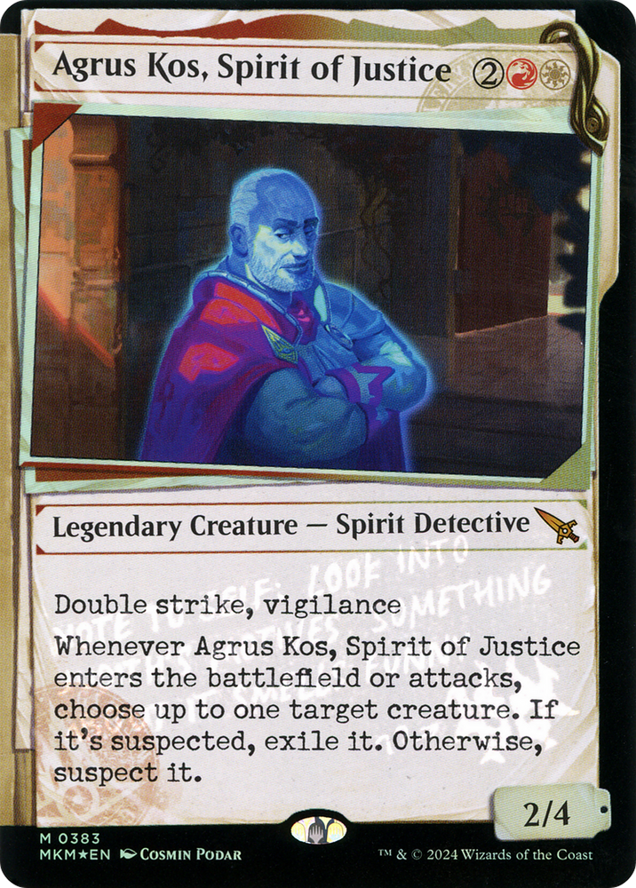 Agrus Kos, Spirit of Justice (Showcase) (Invisible Ink) [Murders at Karlov Manor]