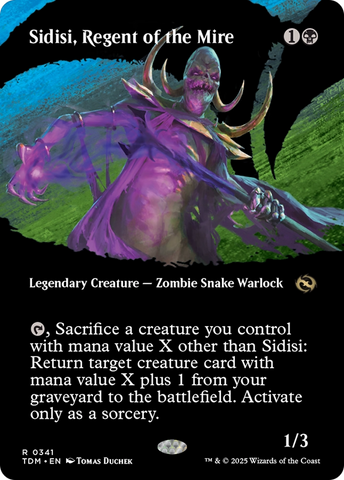 Sidisi, Regent of the Mire (TDM-341) - Tarkir: Dragonstorm: (Showcase) (Borderless) Foil