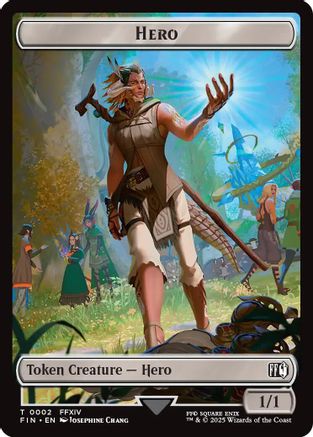 Hero (0002) // Food Double-Sided Token (FIN-2 // 22) - FINAL FANTASY Foil
