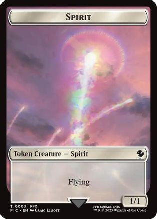 Spirit // Squid Double-Sided Token (Surge Foil) (FIC-3 // 5) - Commander: FINAL FANTASY Foil
