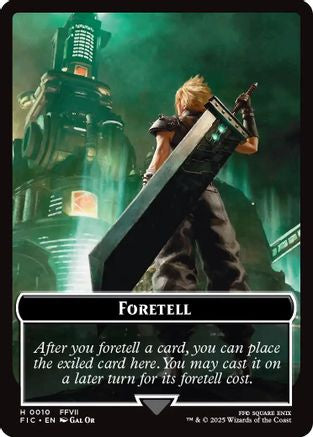 Foretell // Treasure Double-Sided Token (Surge Foil) (FIC-10 // 36) - Commander: FINAL FANTASY Foil