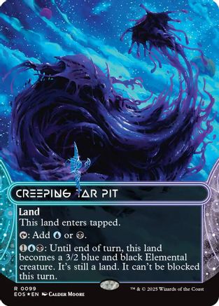 Creeping Tar Pit (0099) (Borderless) (Galaxy Foil) (EOS-099) - Edge of Eternities: Stellar Sights Foil