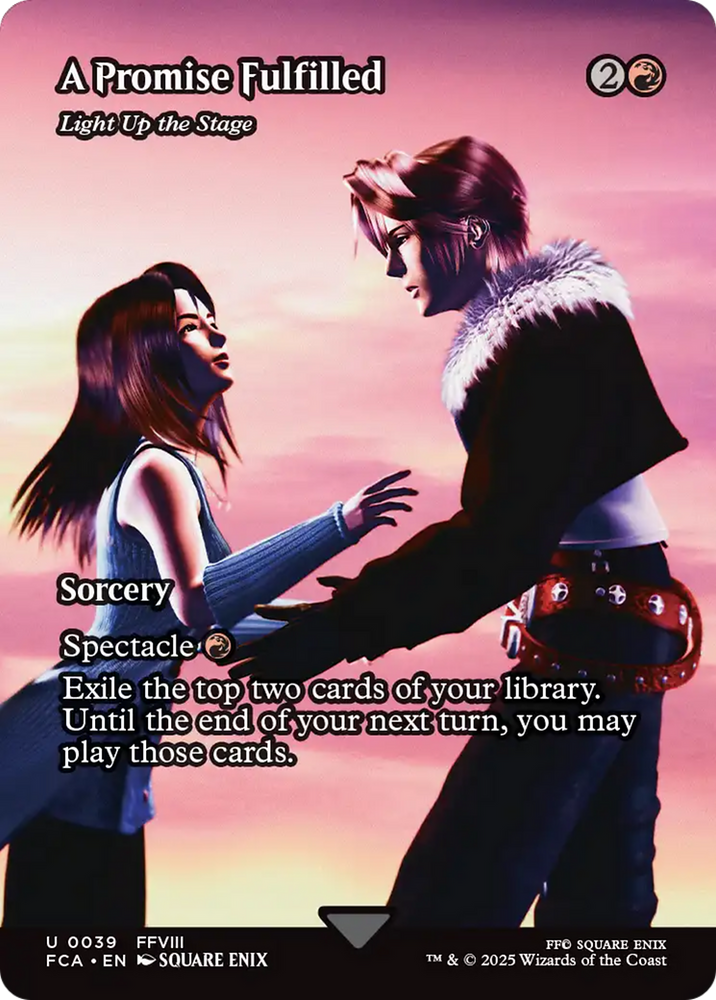 A Promise Fulfilled - Light Up the Stage (Showcase) (FCA-039) - FINAL FANTASY: Through the Ages / A Promise Fulfilled (Borderless) Foil