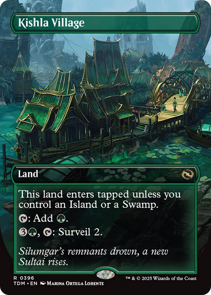 Kishla Village (TDM-396) - Tarkir: Dragonstorm (Borderless) Foil