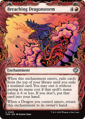 Breaching Dragonstorm (TDM-299) - Tarkir: Dragonstorm: (Showcase, enchantment)
