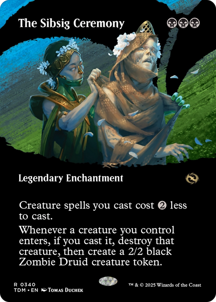 The Sibsig Ceremony (TDM-340) - Tarkir: Dragonstorm: (Showcase, enchantment) (Borderless) Foil