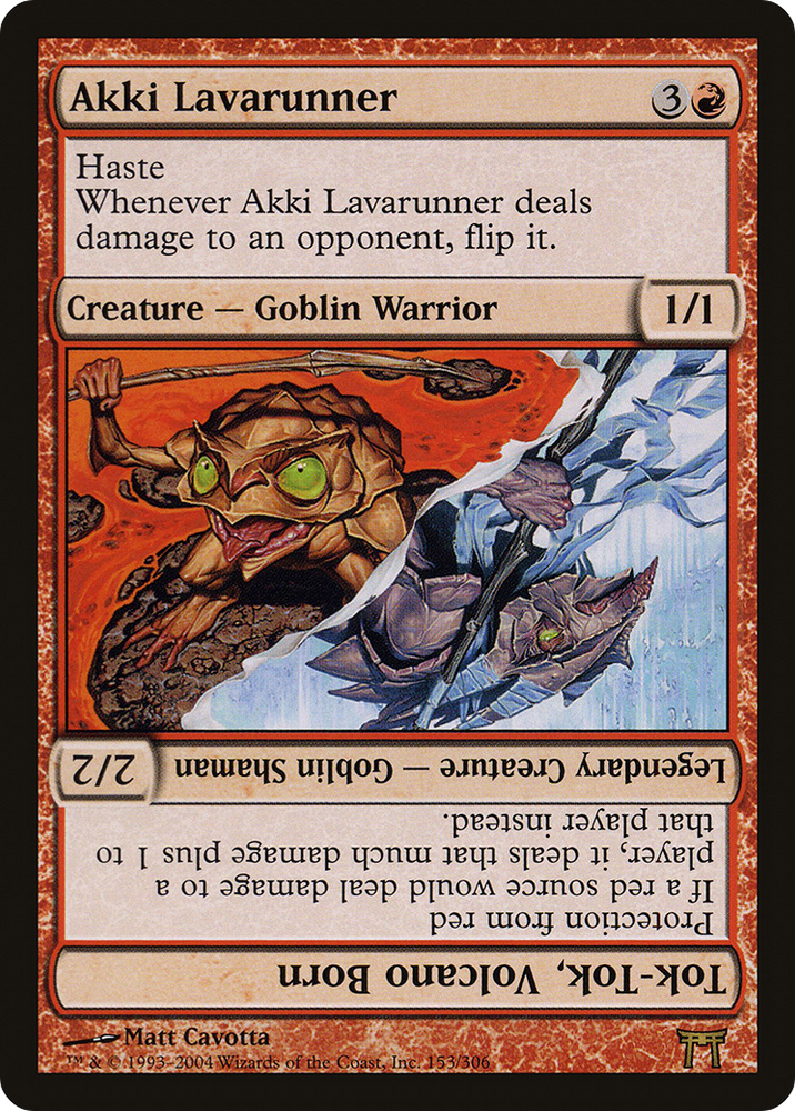 Akki Lavarunner // Tok-Tok, Volcano Born [Champions of Kamigawa]