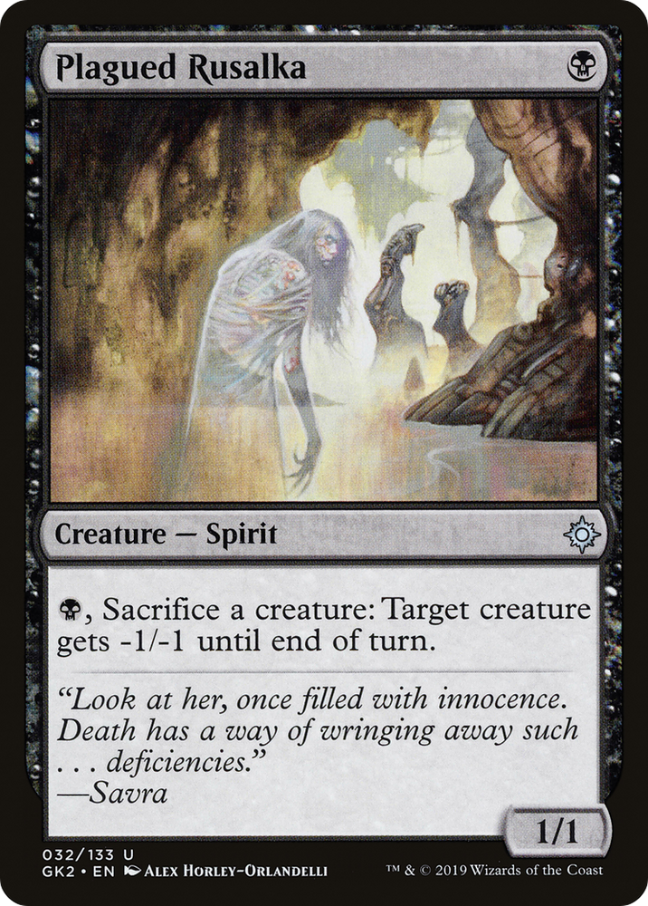 Plagued Rusalka [Ravnica Allegiance Guild Kit]