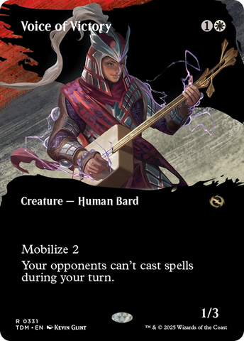 Voice of Victory (TDM-331) - Tarkir: Dragonstorm: (Showcase) (Borderless) Foil