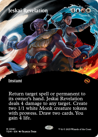 Jeskai Revelation (TDM-361) - Tarkir: Dragonstorm: (Showcase) (Borderless)