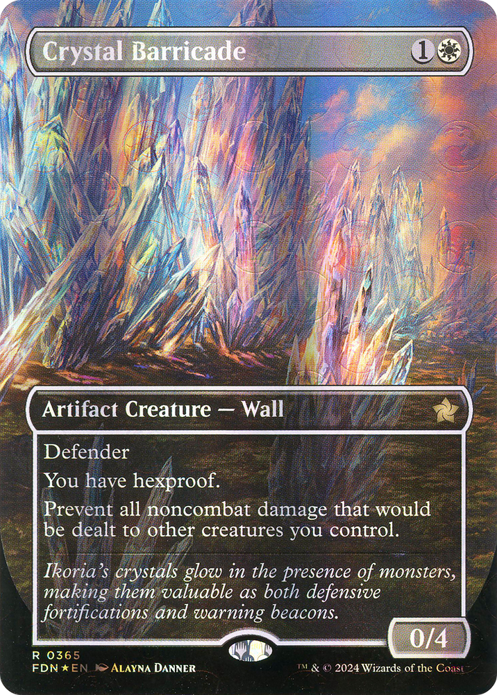Crystal Barricade (Borderless) (Mana Foil) [Foundations]
