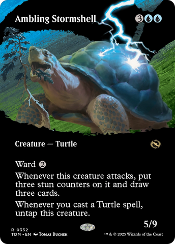 Ambling Stormshell (TDM-332) - Tarkir: Dragonstorm: (Showcase) (Borderless)