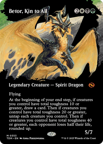 Betor, Kin to All (TDM-353) - Tarkir: Dragonstorm: (Showcase) (Borderless) Foil